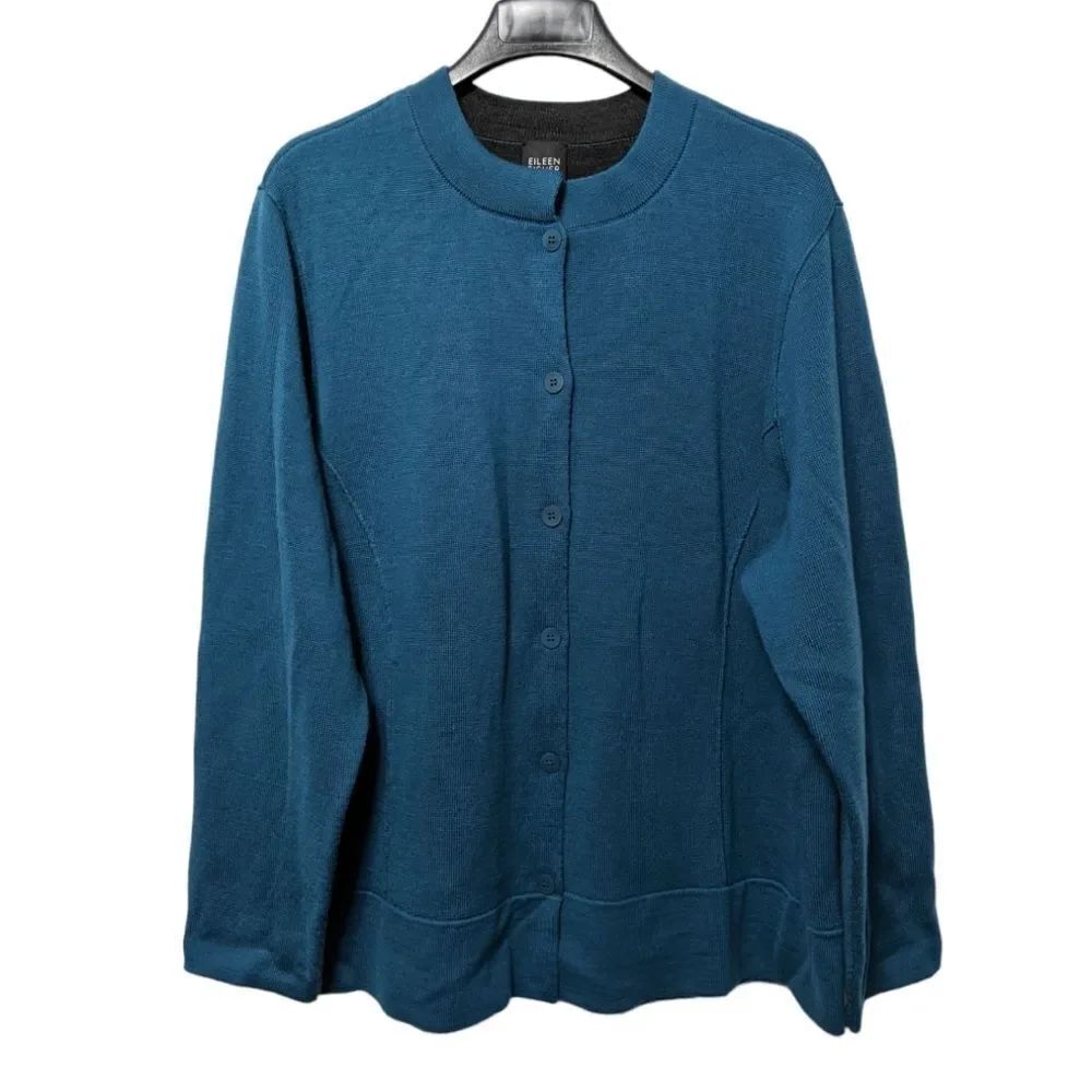 EILEEN FISHER 100% Merino Wool Cardigan 1X